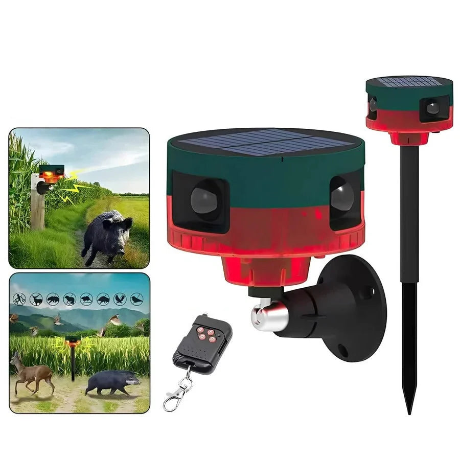 Motion Sensor Wildlife Repeller Solar 360 Degree Coverage