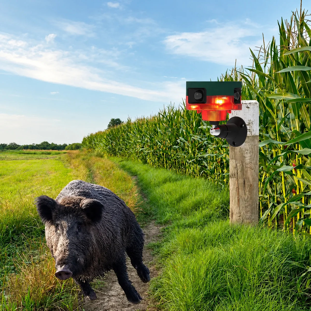Motion Sensor Wildlife Repeller Solar 360 Degree Coverage