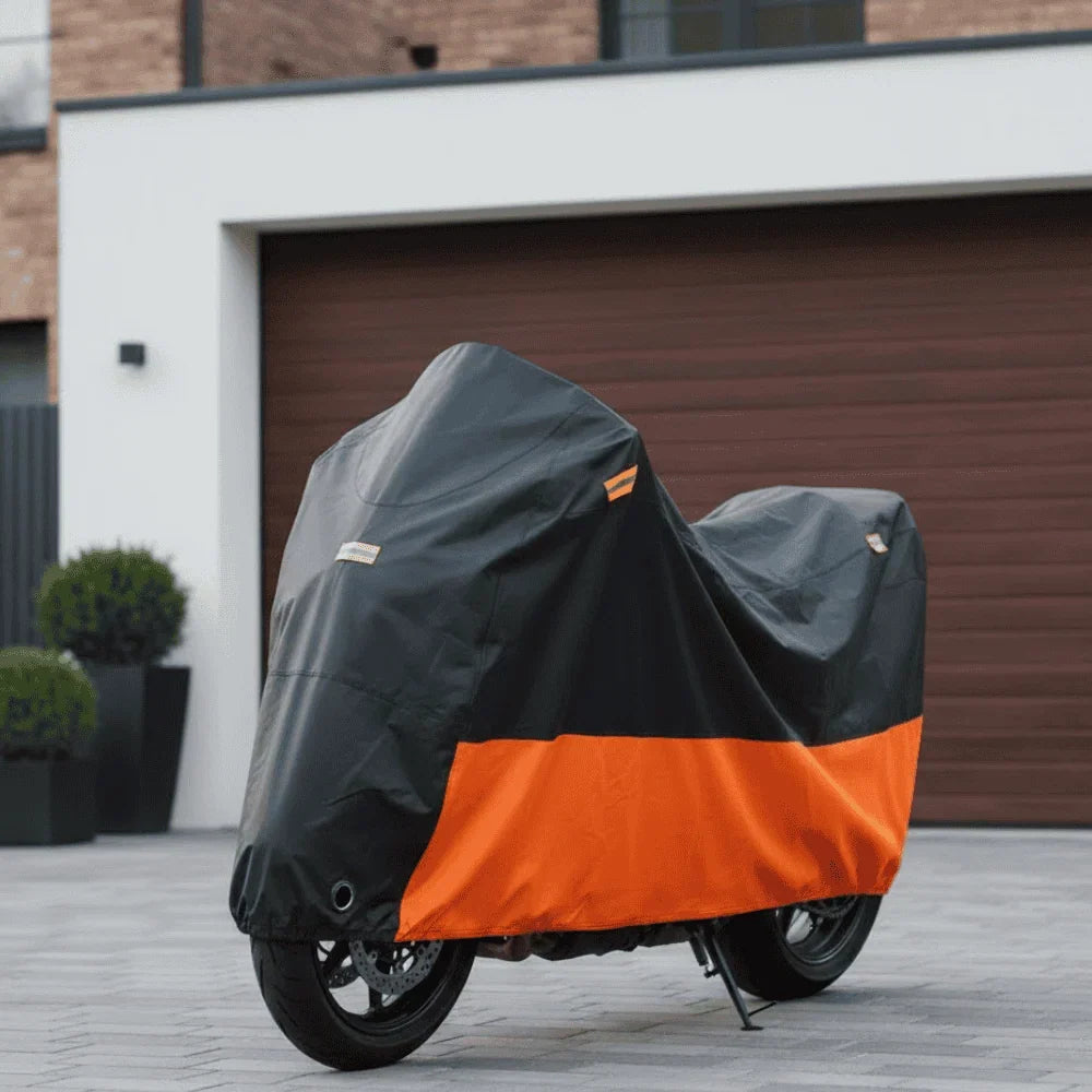 Motorcycle Cover Waterproof UV-Resistant Lock Hole & Carrying Bag