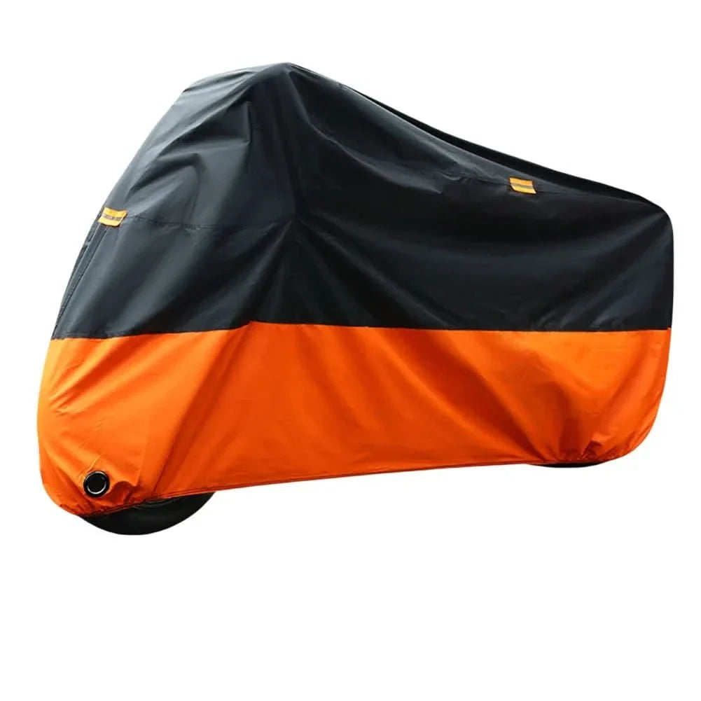Motorcycle Cover Waterproof UV-Resistant With Reflective Strips & Lock Hole