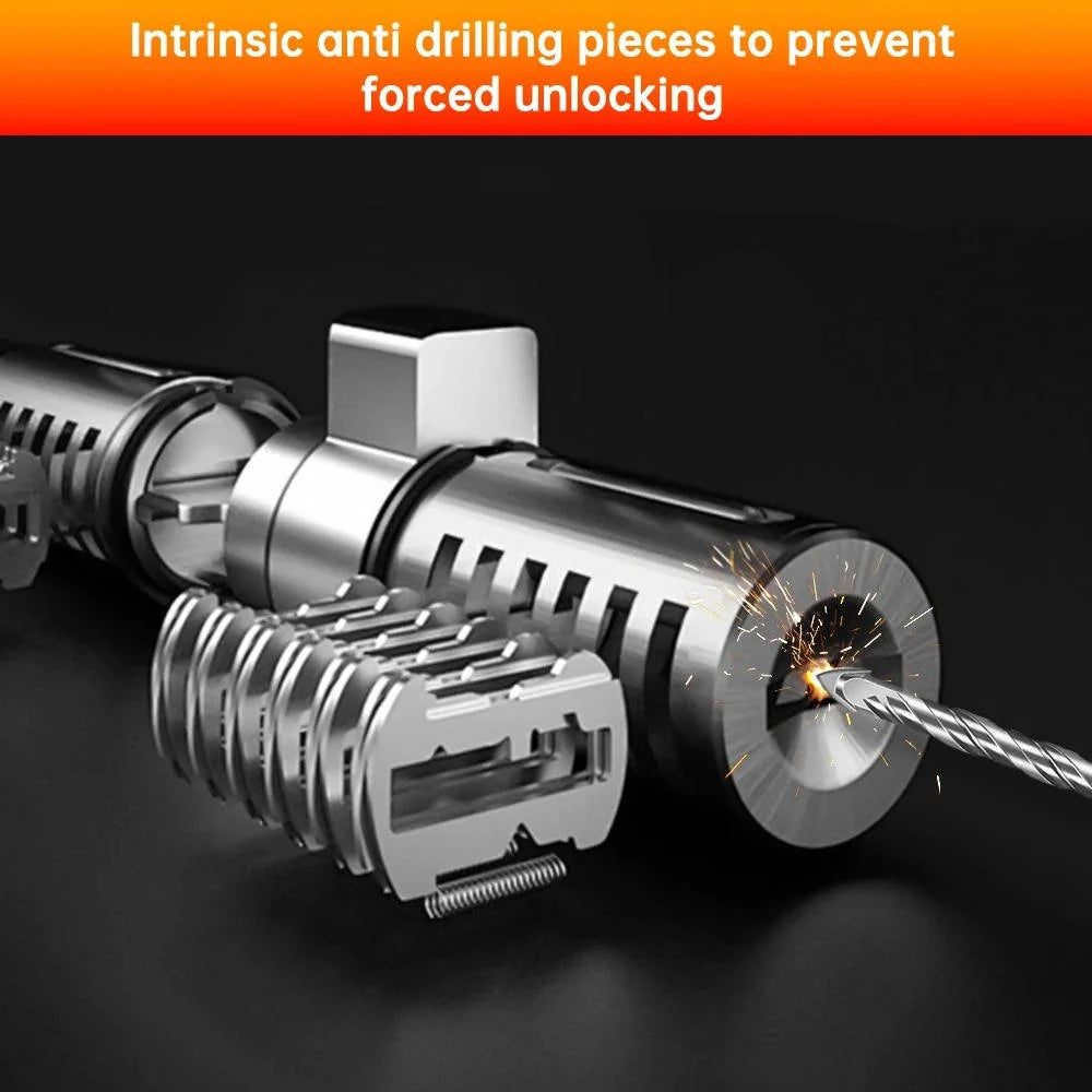 Motorcycle Disc Brake Lock Motion-Activated 120 dB Alarm IP67 Water-Resistant