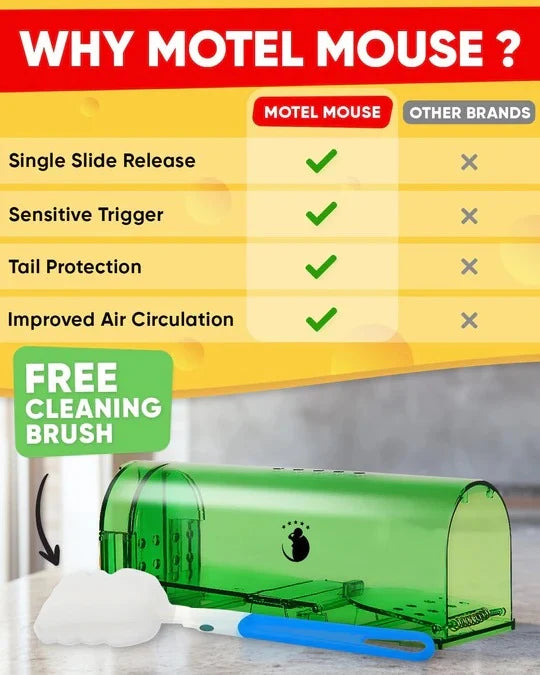 Mouse Trap Set Enclosed Live-Capture No-Touch Release 4-Piece