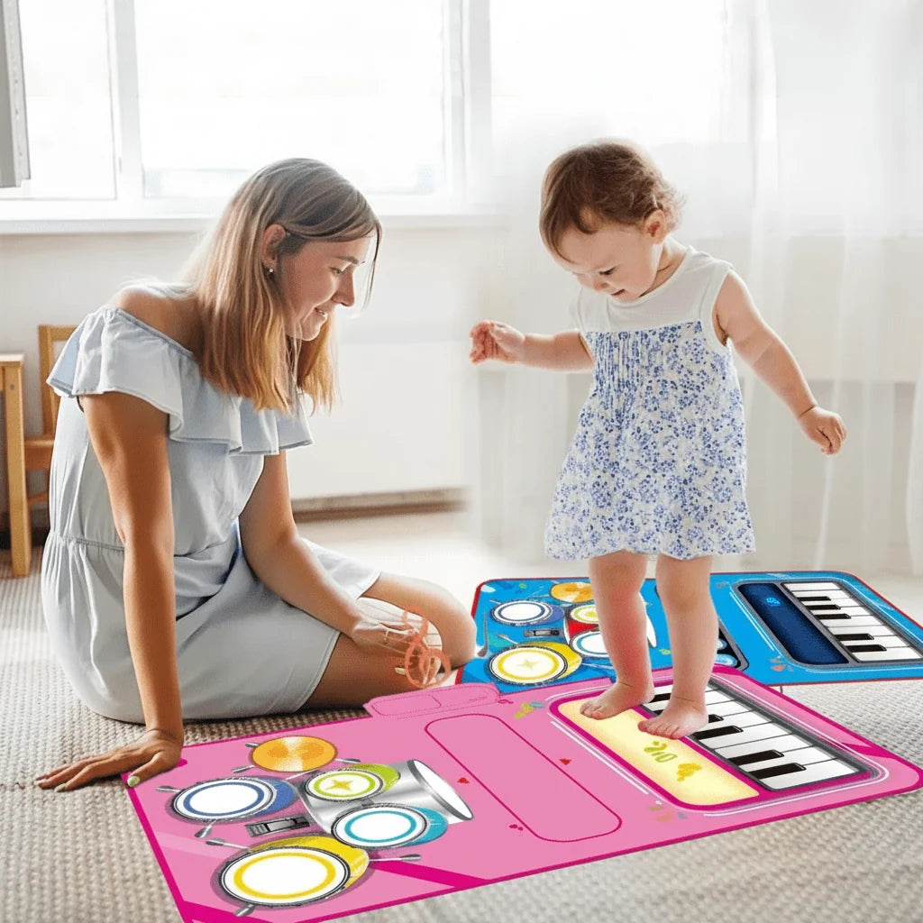 Musical Play Mat Five Instruments Adjustable Volume Non-Slip Design