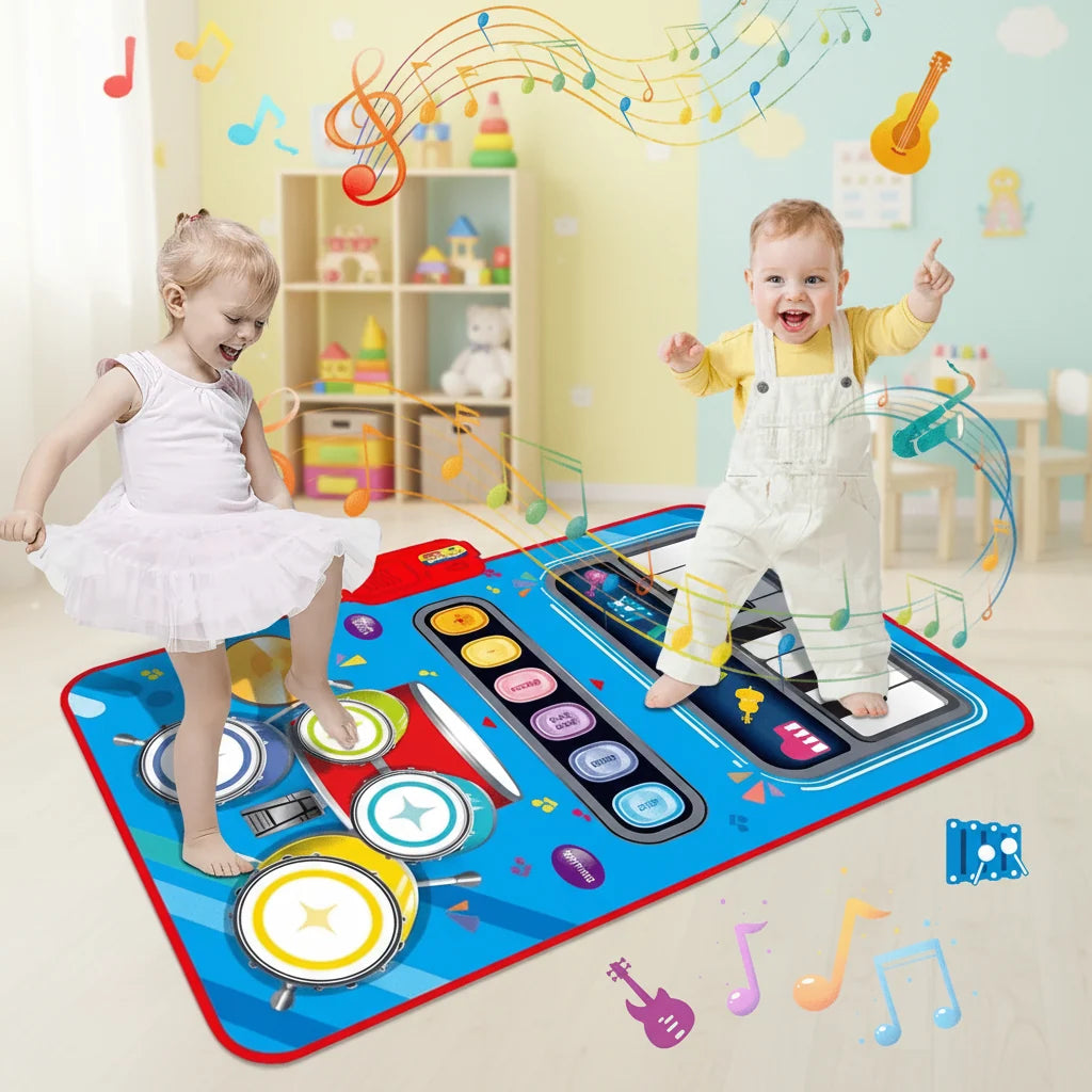 Musical Play Mat Five Instruments Adjustable Volume Non-Slip Design