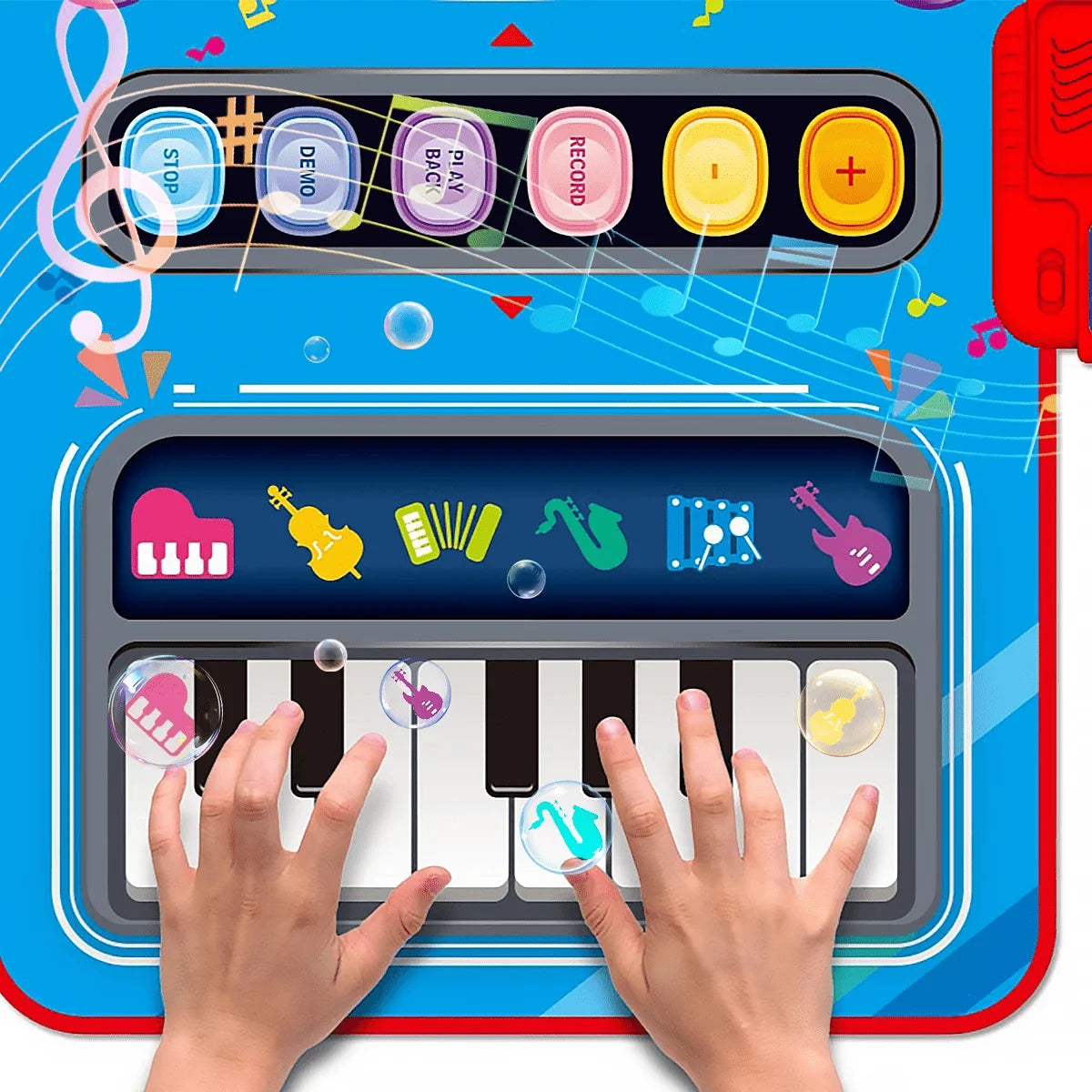 Musical Play Mat Five Instruments Adjustable Volume Non-Slip Design