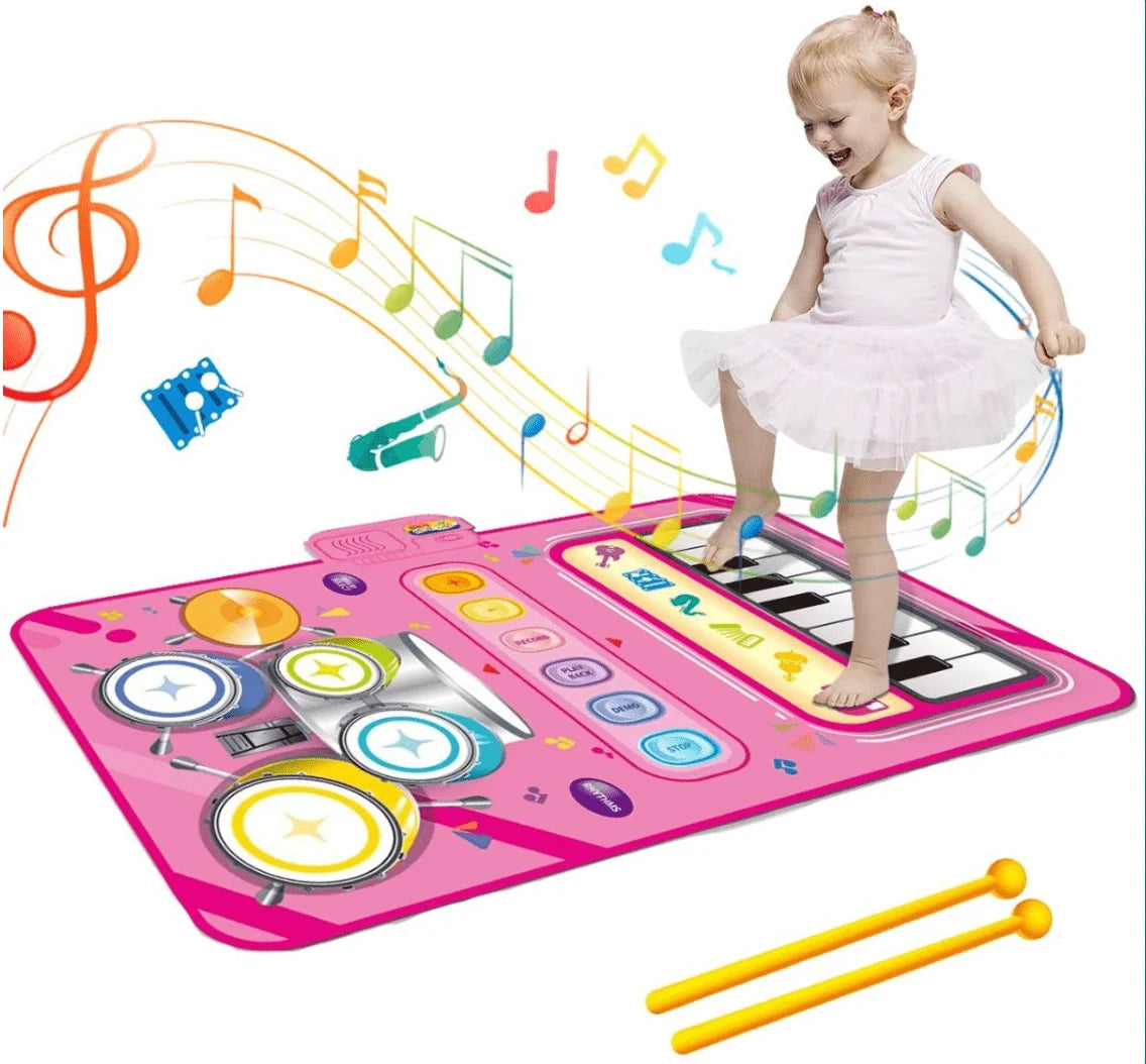 Musical Play Mat Five Instruments Adjustable Volume Non-Slip Design