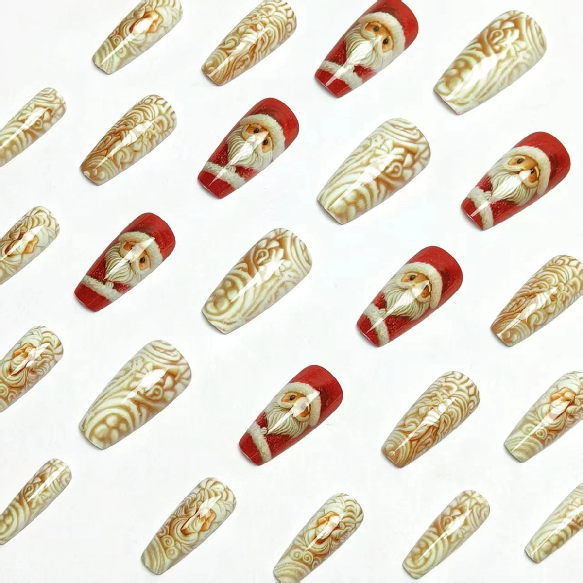 Nail Art Decorations 3D Christmas Designs Glossy Finish