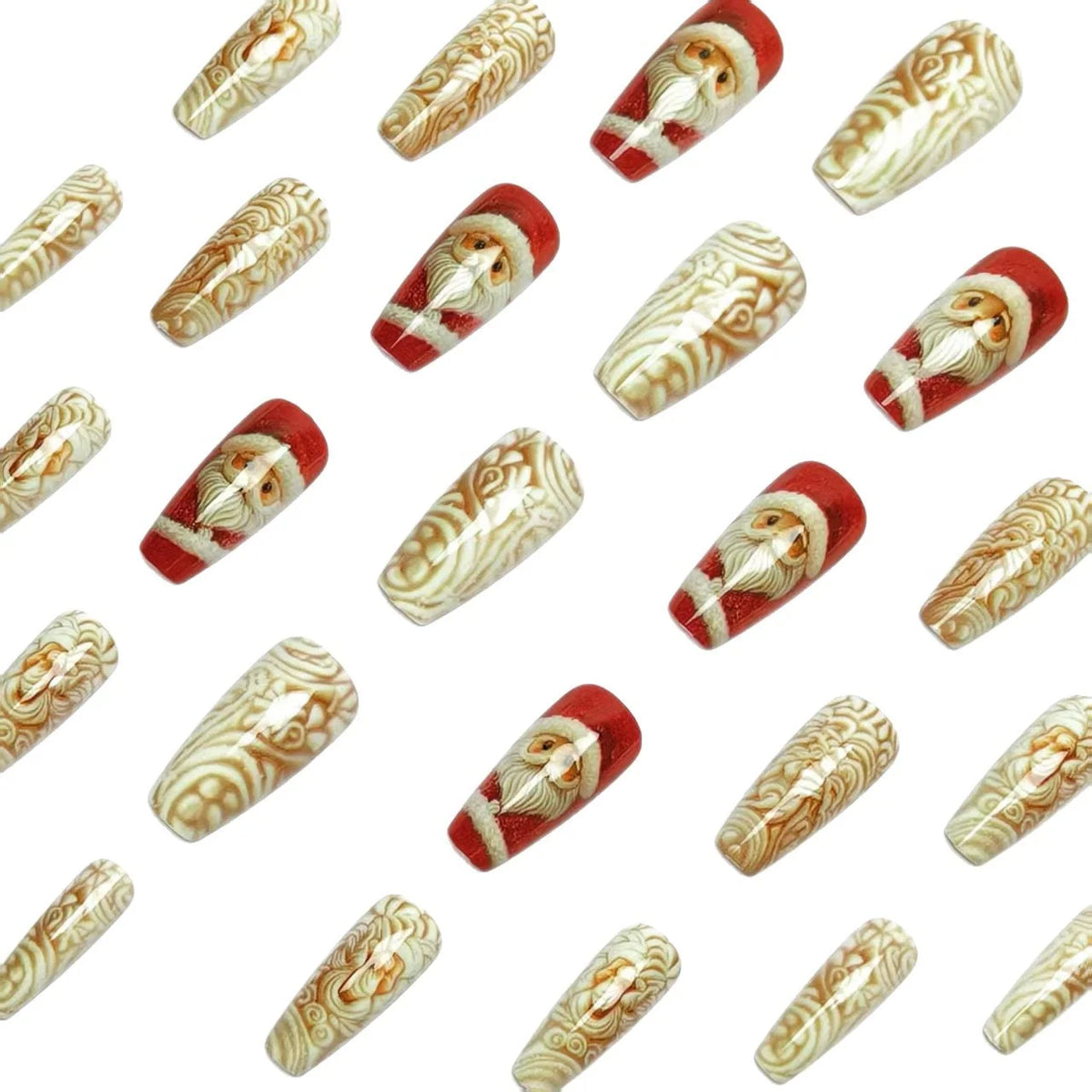 Nail Art Decorations 3D Christmas Designs Glossy Finish