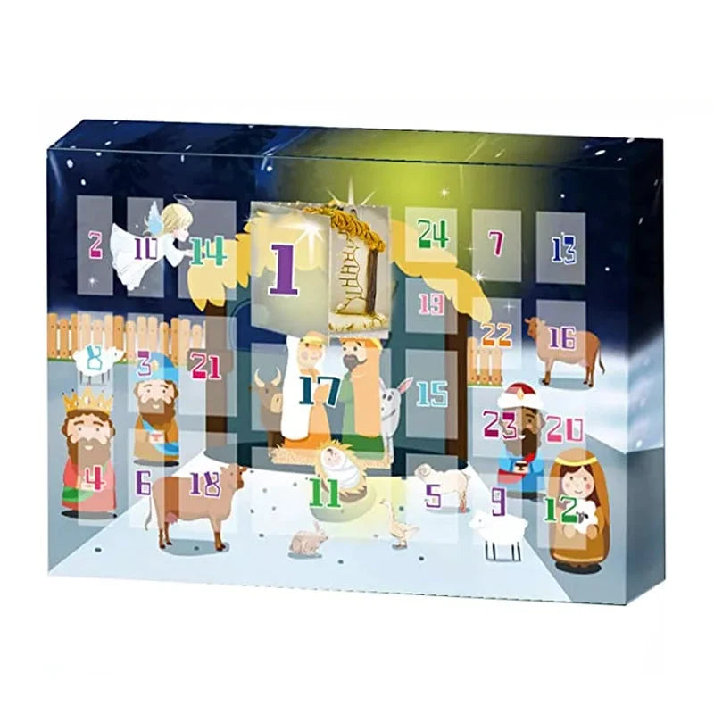 Nativity Advent Calendar 24 Figures Christmas Countdown