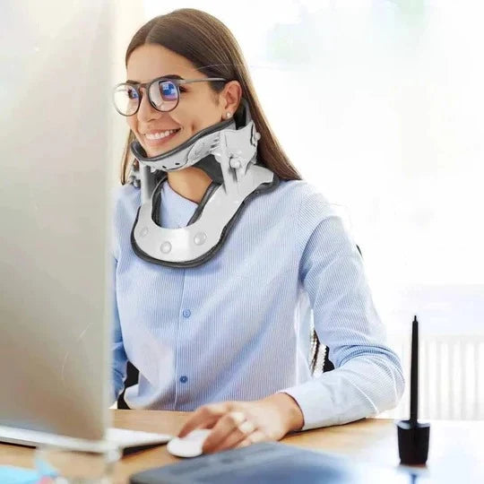Neck Traction Stretcher Adjustable Height 3 Heat Levels