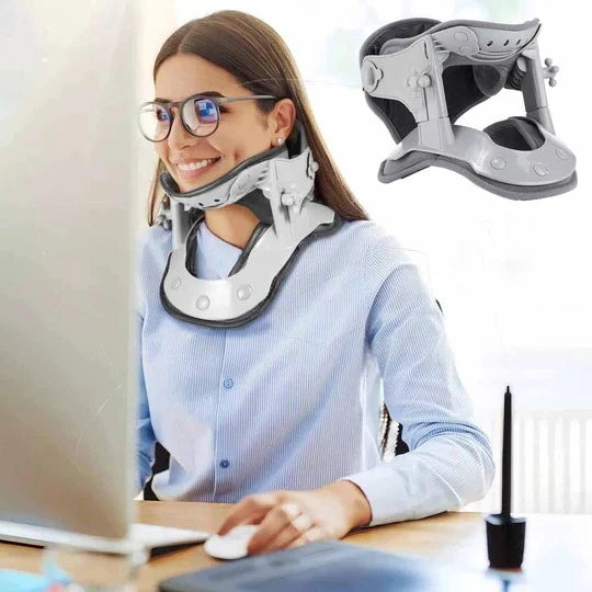 Neck Traction Stretcher Adjustable Height 3 Heat Levels