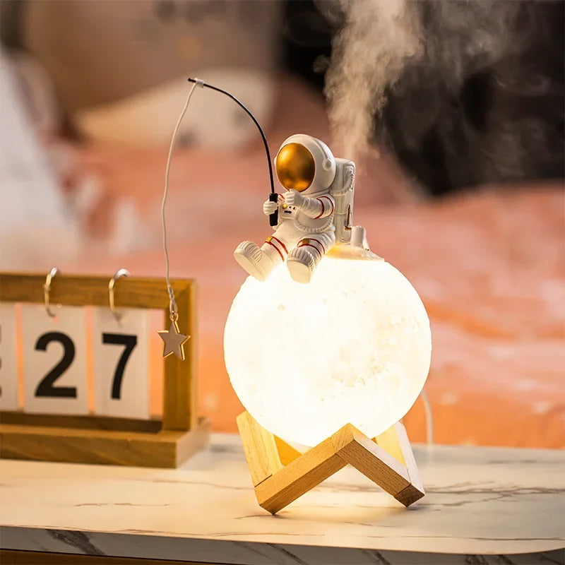 Night Light Astronaut Moon Design Dimmable Touch-Control LED