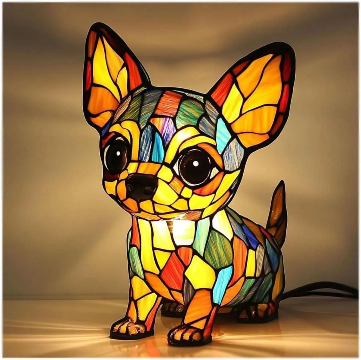Night Light Dog-Shaped Warm LED USB-Powered With Switch