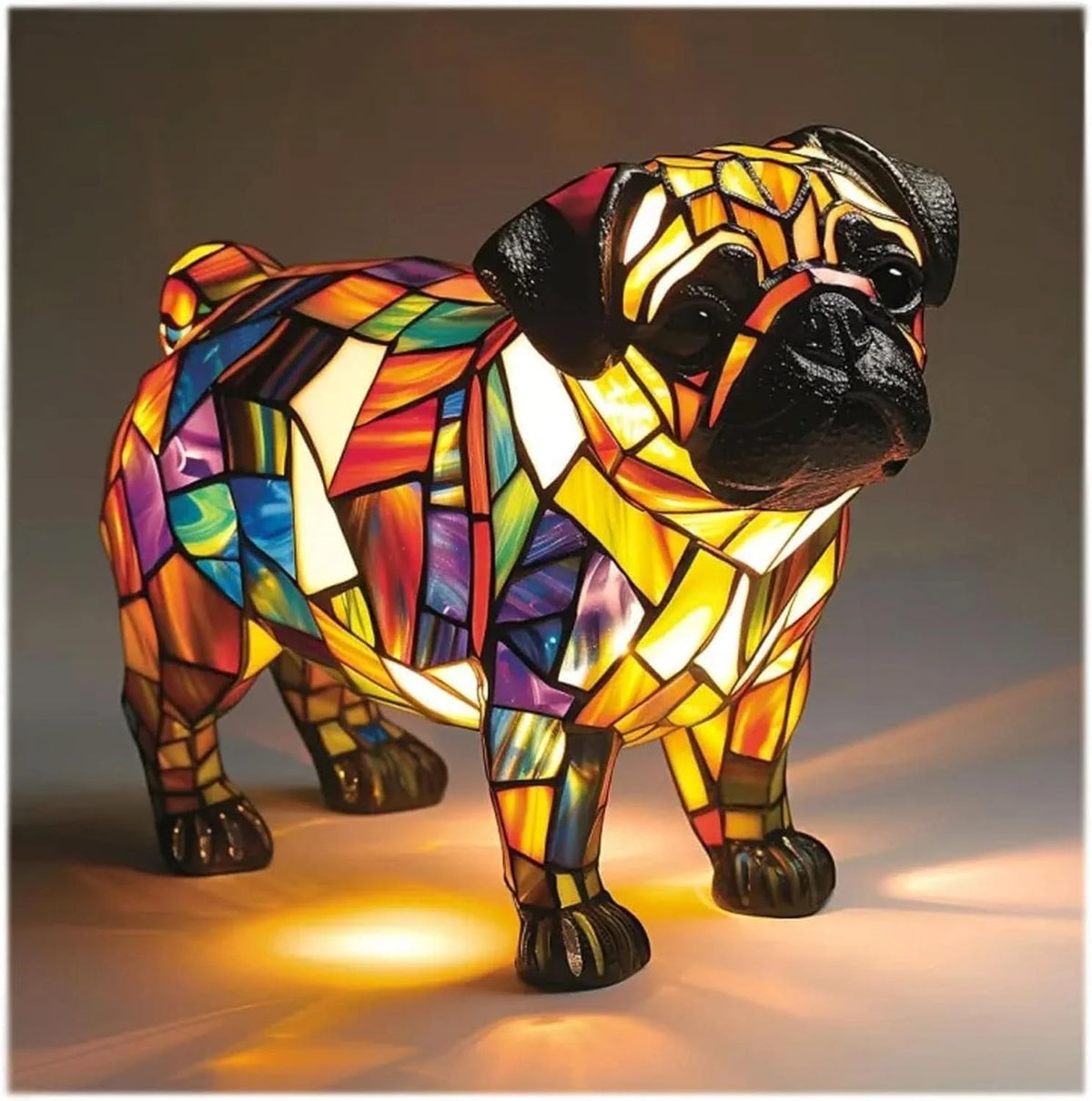 Night Light Dog-Shaped Warm LED USB-Powered With Switch