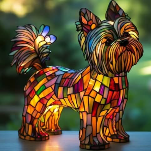 Night Light Dog-Shaped Warm LED USB-Powered With Switch