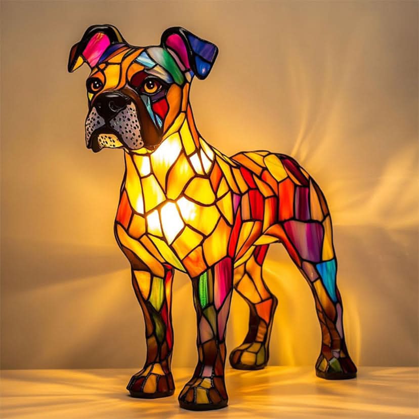Night Light Dog-Shaped Warm LED USB-Powered With Switch