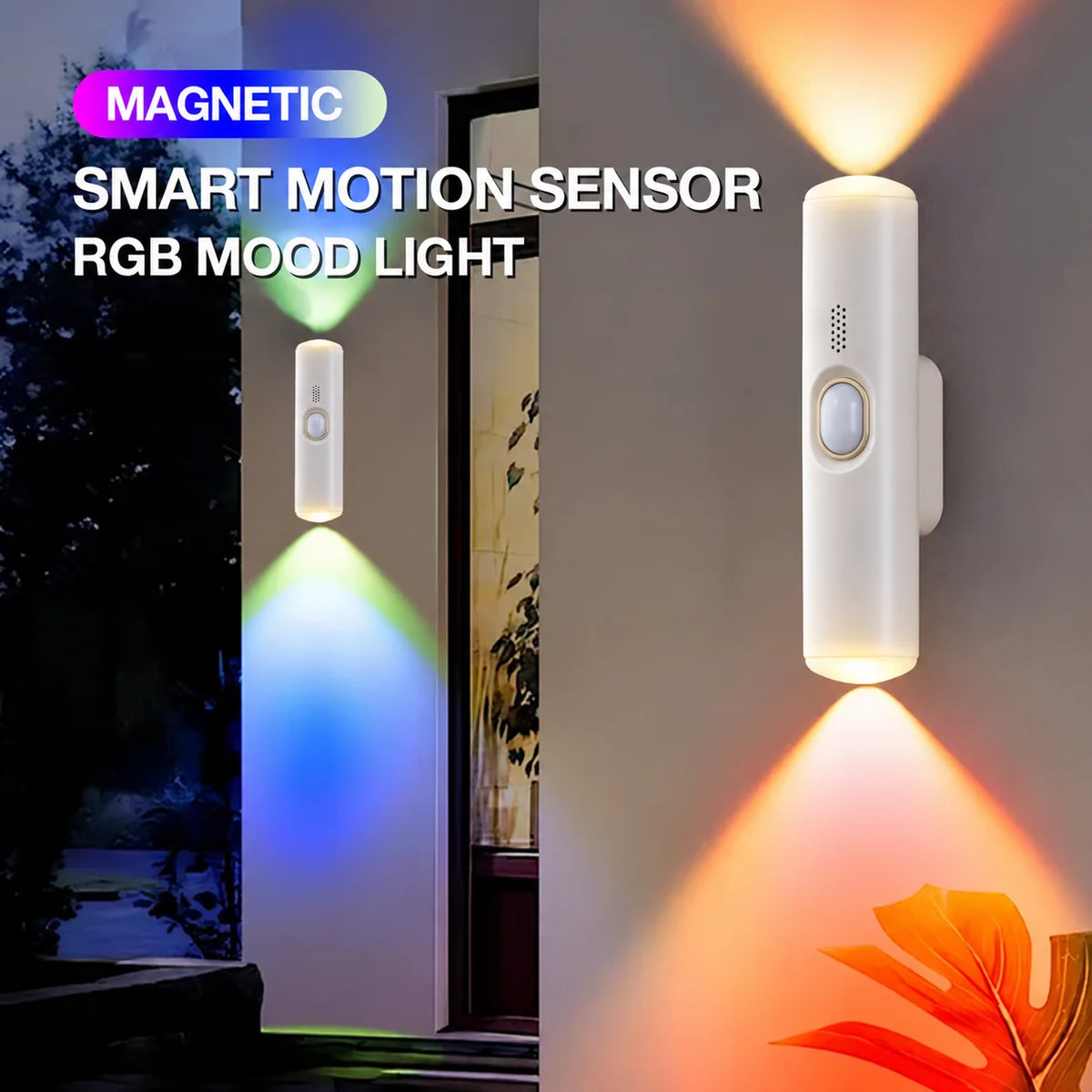 Night Light Motion Sensor Magnetic Mount RGB Lighting