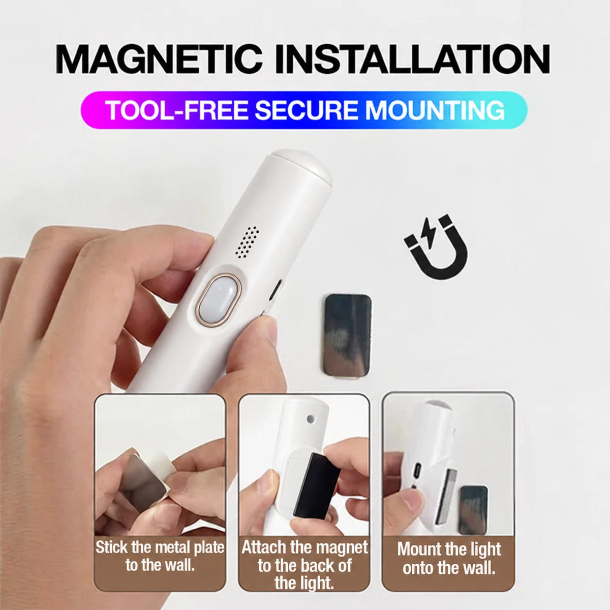 Night Light Motion Sensor Magnetic Mount RGB Lighting