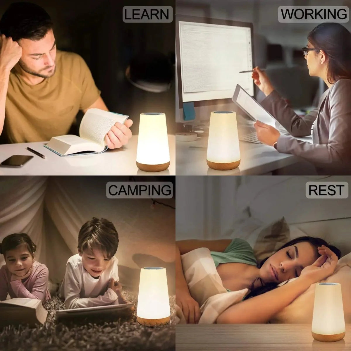 Night Light Rechargeable Remote Control 10-Hour Battery Life