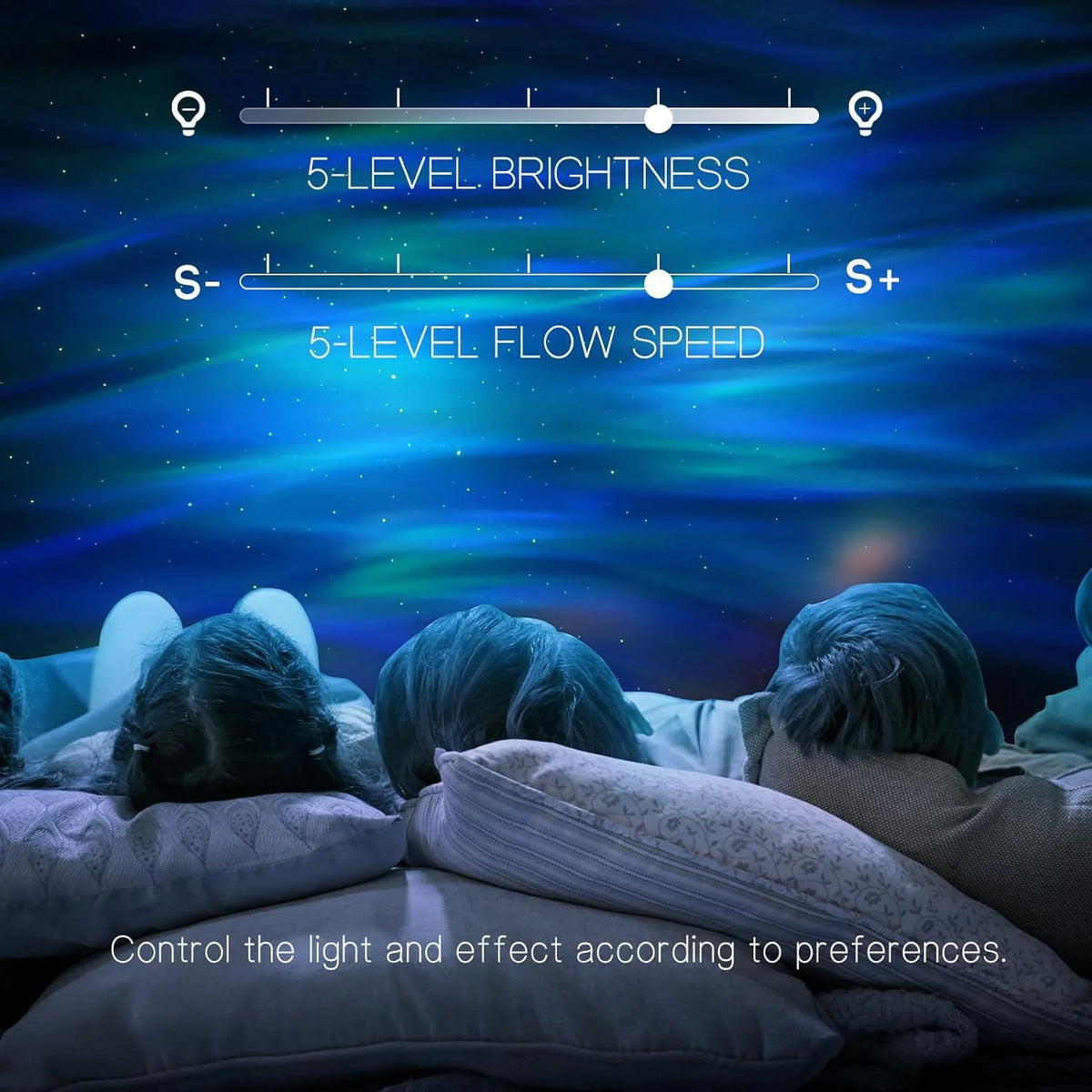 Night Sky Projector Dimmable Aurora & Stars Bluetooth Speaker