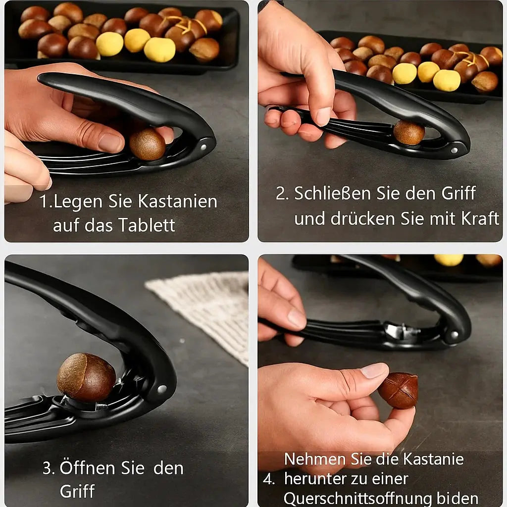 Nut Opener Stainless Steel Non-Slip Ergonomic Handle