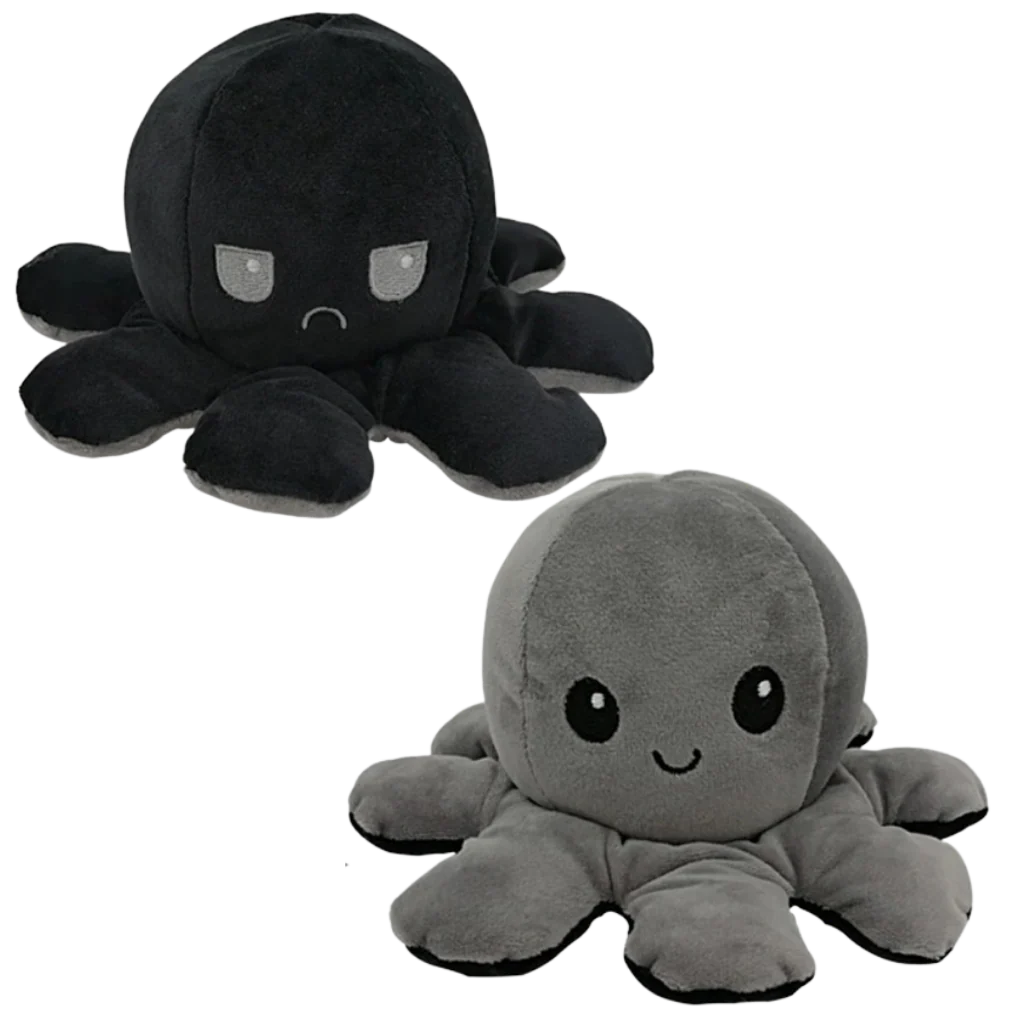 Octopus Plush Toy Reversible Happy & Sad Faces