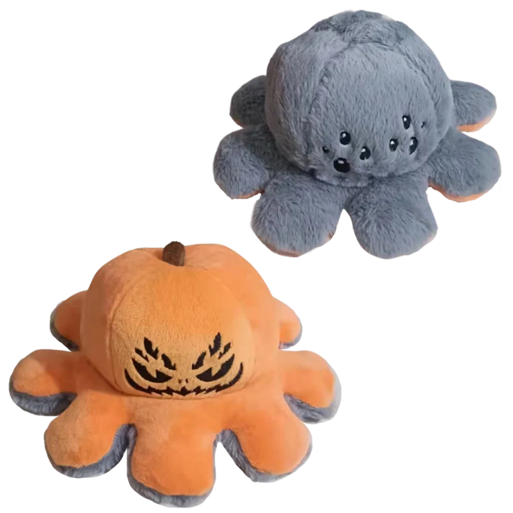 Octopus Plush Toy Reversible Happy & Sad Faces