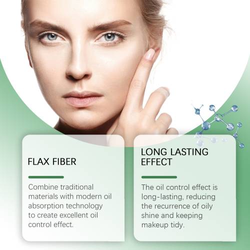 Oil Blotting Papers Flax Fiber Shine-Absorbing Travel Size