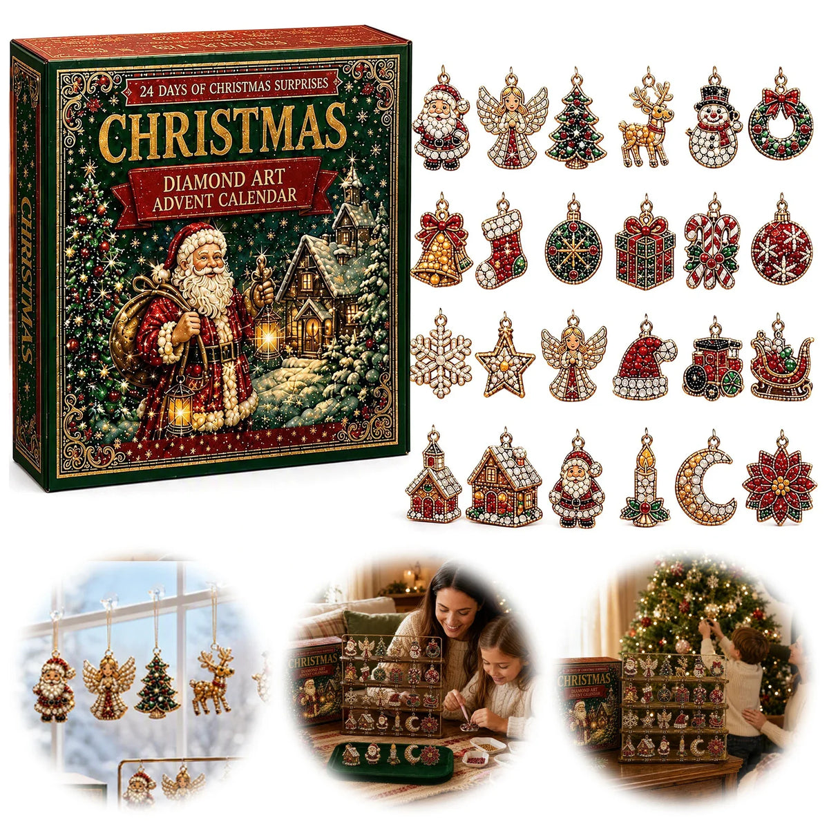 Ornament Advent Calendar Diamond Painting Set of 24