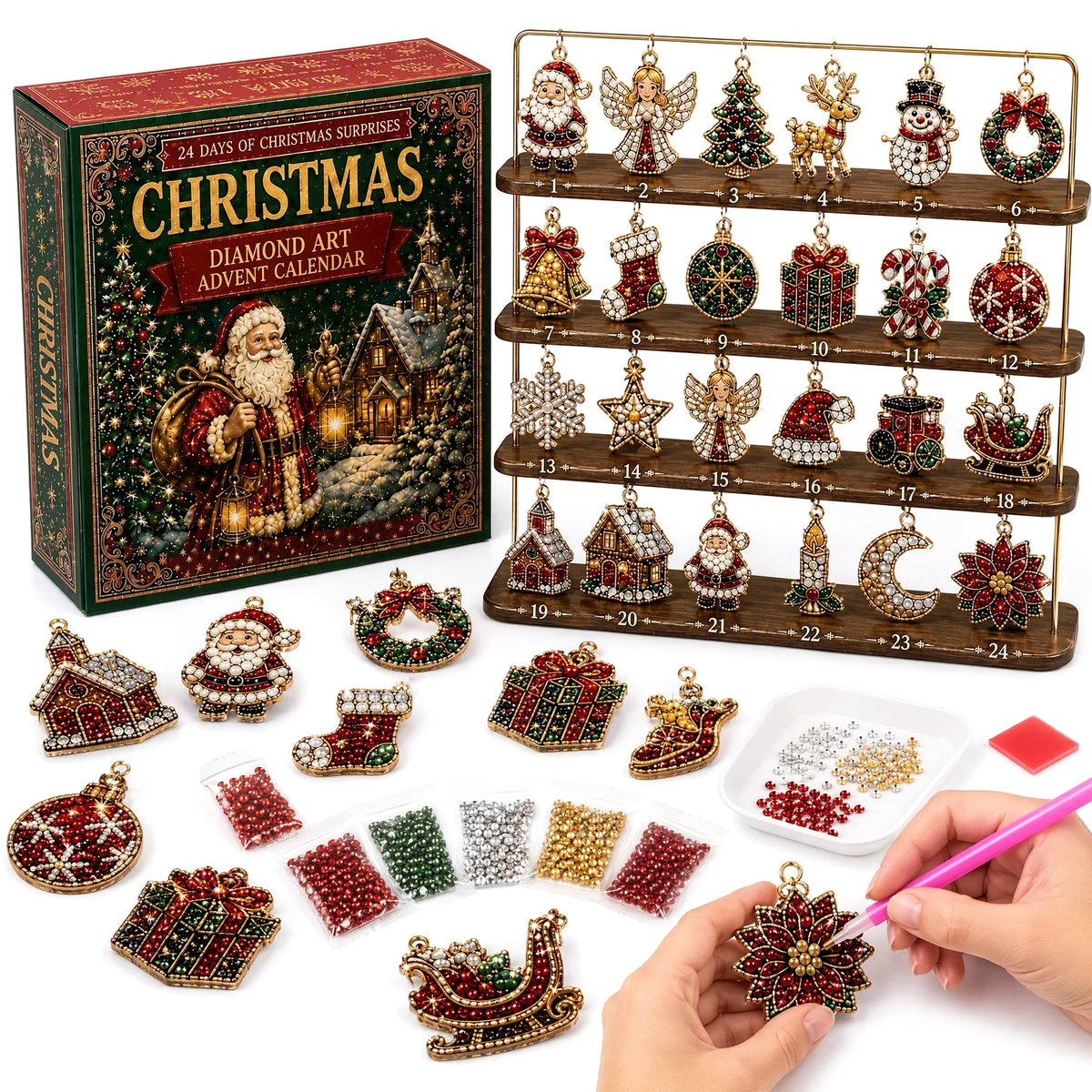 Ornament Advent Calendar Diamond Painting Set of 24