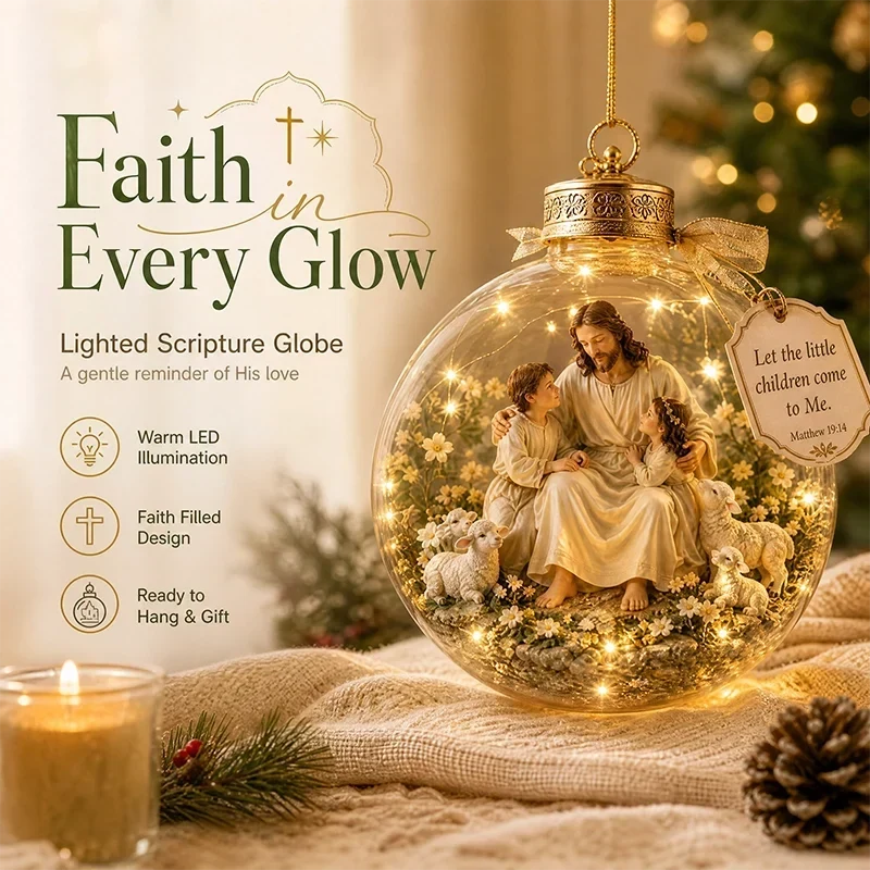 Ornament Lighted Christian Scripture Keepsake