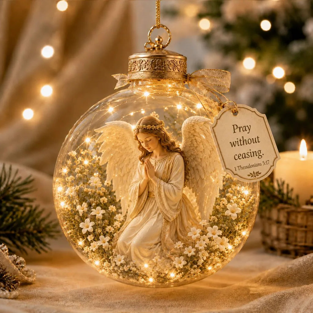 Ornament Lighted Christian Scripture Keepsake