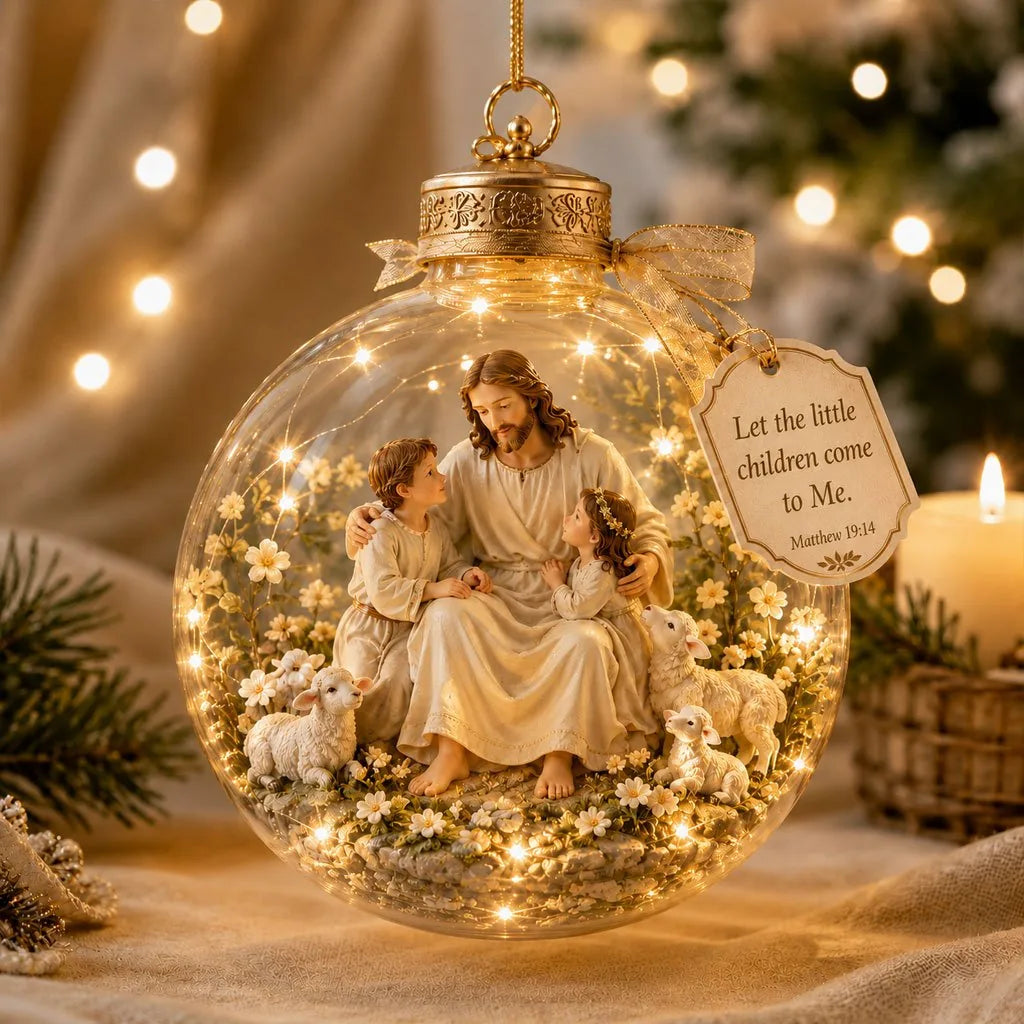 Ornament Lighted Christian Scripture Keepsake