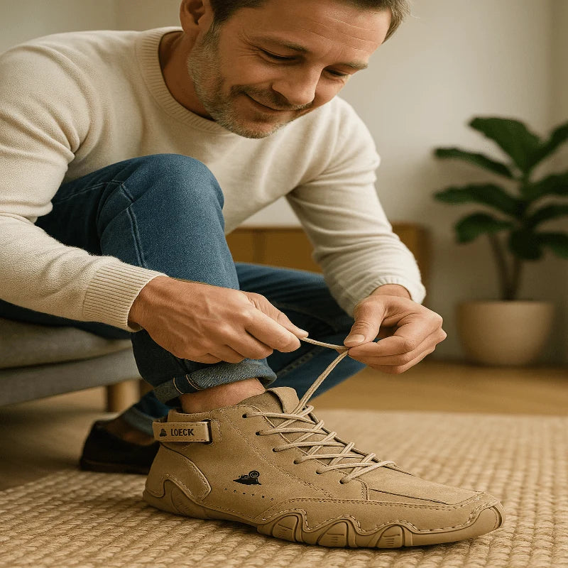 Orthopedic Shoes Waterproof Breathable Leather Slip-Resistant