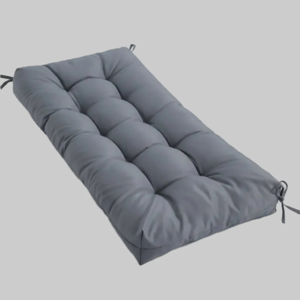 Outdoor Bench Cushion Quilted Weather-Resistant Breathable Polyester-Cotton Blend