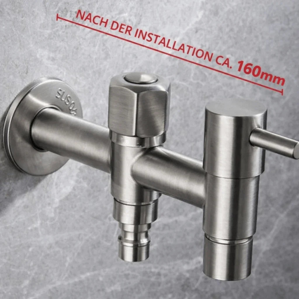 Outdoor Faucet Wall-Mounted 304 Stainless Steel Rust-Resistant