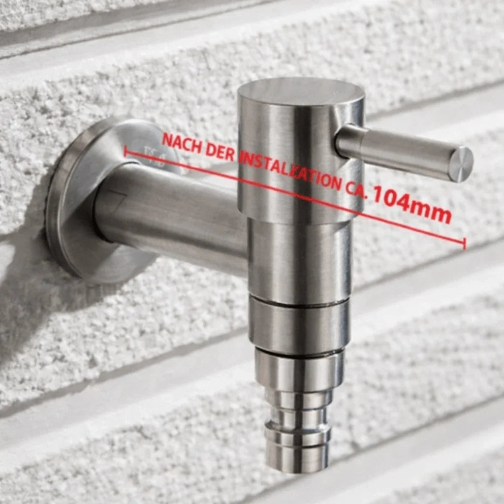 Outdoor Faucet Wall-Mounted 304 Stainless Steel Rust-Resistant