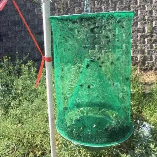 Outdoor Fly Trap Hanging Bait-Based Reusable Collection Chamber