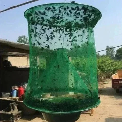 Outdoor Fly Trap Hanging Bait-Based Reusable Collection Chamber