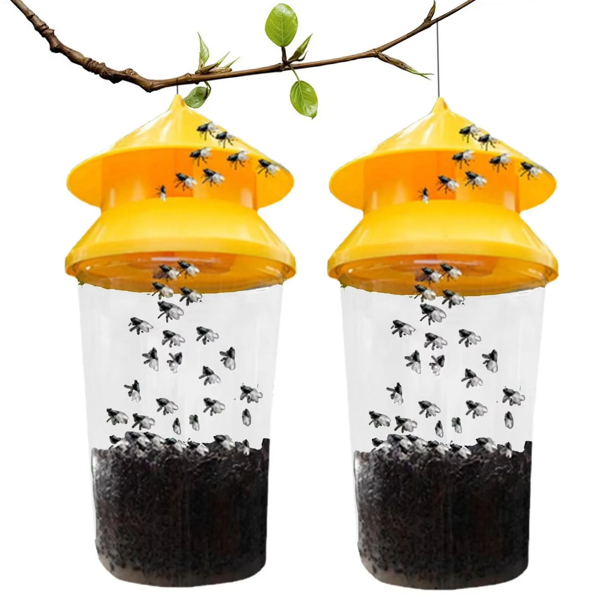 Outdoor Fly Trap Reusable Hanging Weather-Resistant