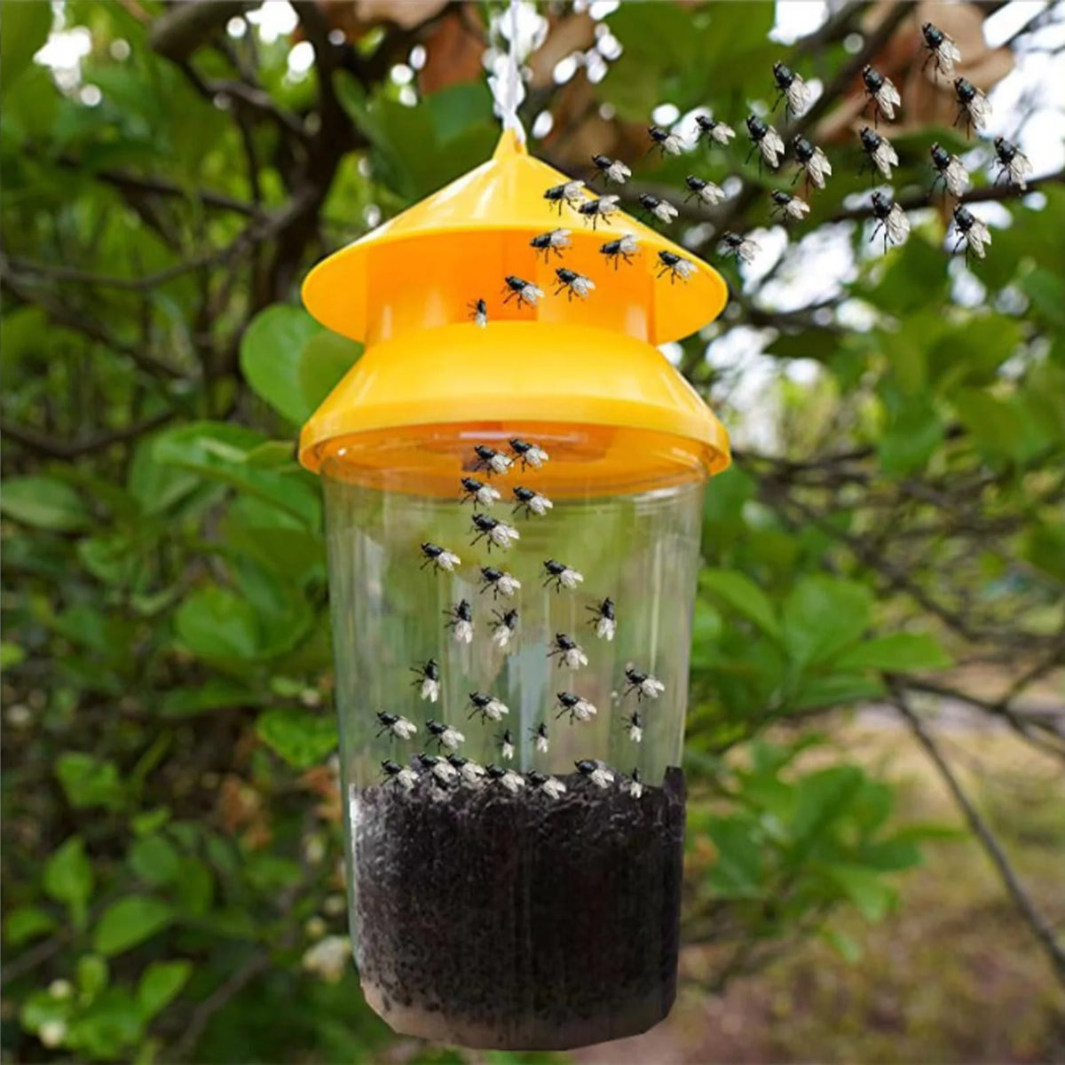 Outdoor Fly Trap Reusable Hanging Weather-Resistant