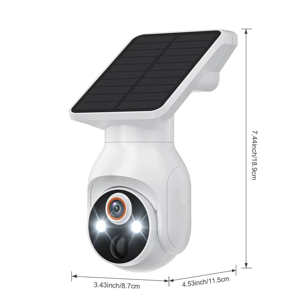 Outdoor Security Camera Solar Rechargeable AI Human Detection