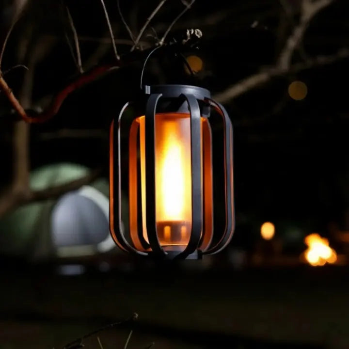 Outdoor Solar Lantern Flickering Flame USB-C & Solar Charging
