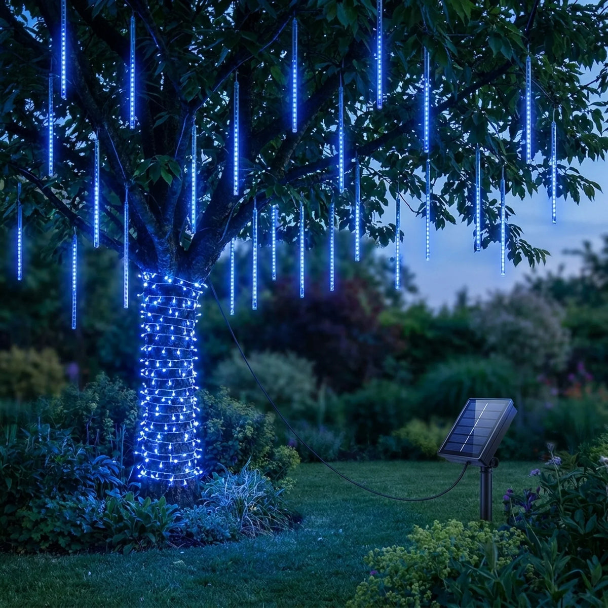 Outdoor Solar Lights Meteor Shower Effect IP65 Rated