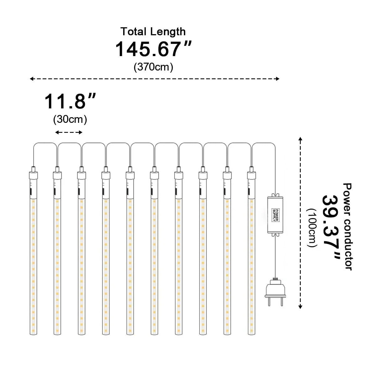 Outdoor Solar Lights Meteor Shower Effect IP65 Rated