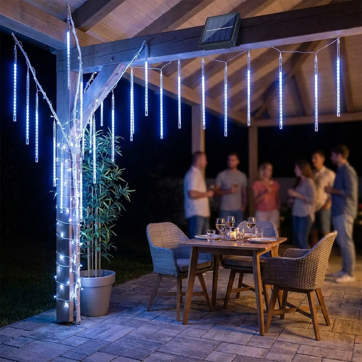 Outdoor Solar Lights Meteor Shower Effect IP65 Rated
