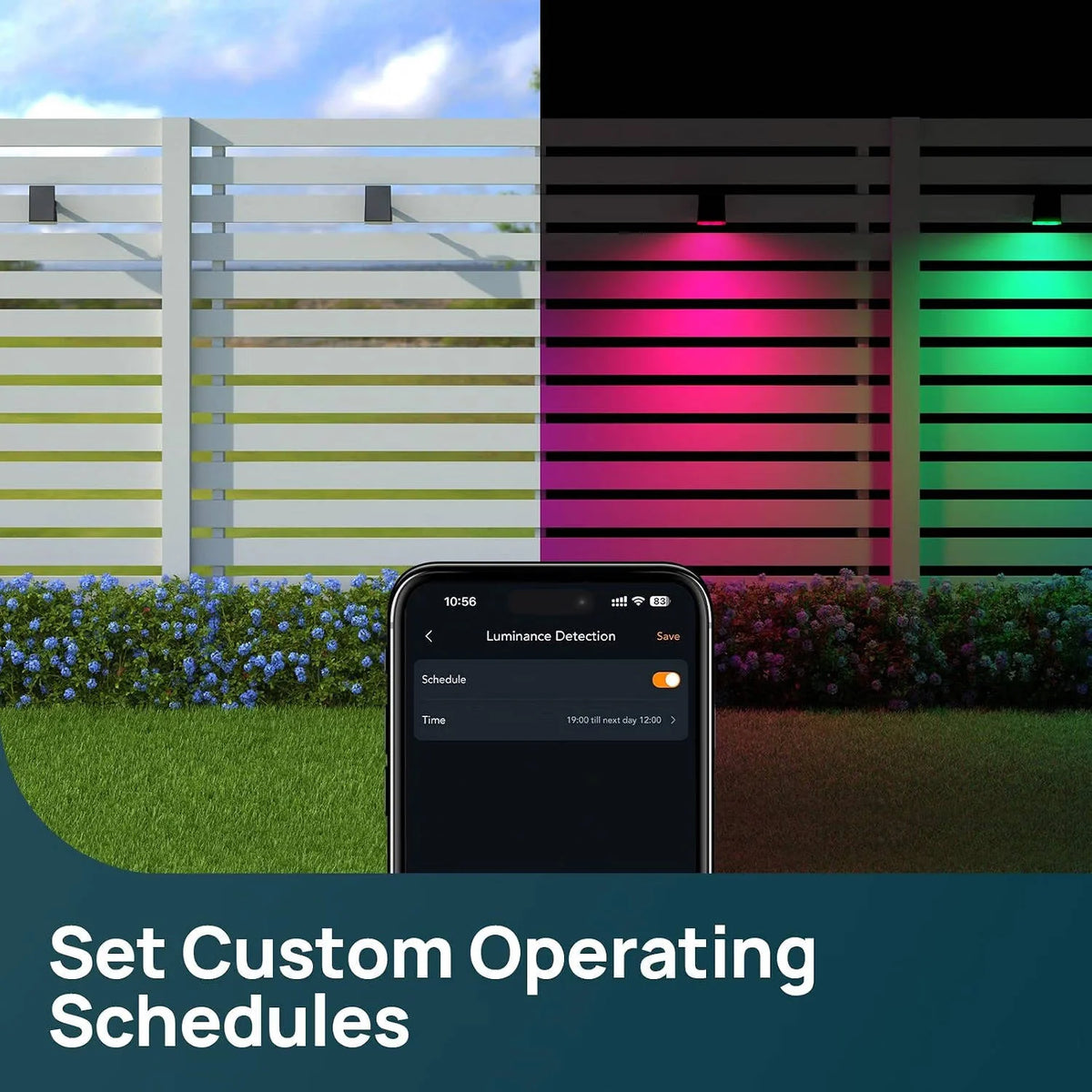 Outdoor Solar Spotlights IP67 Waterproof RGB & App Control