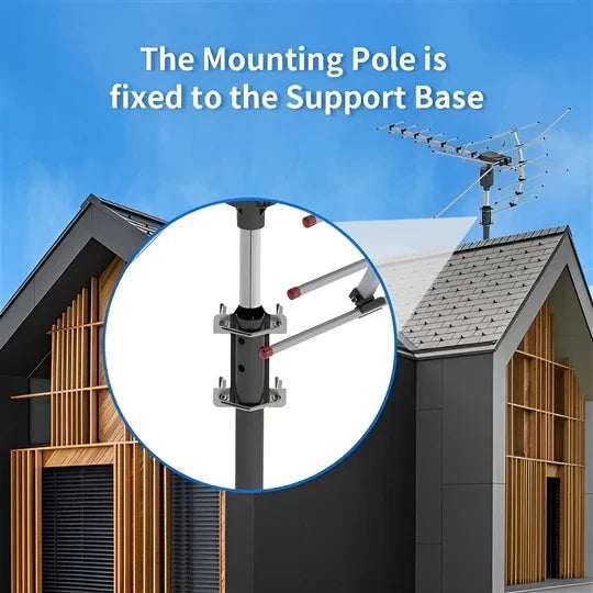 Outdoor TV Antenna Motorized 360-Degree Rotation UHF VHF Reception