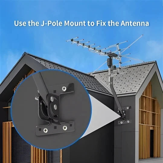 Outdoor TV Antenna Motorized 360-Degree Rotation UHF VHF Reception