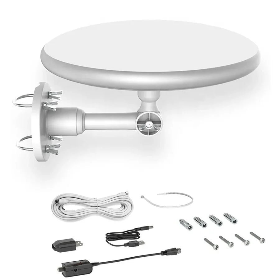 Outdoor TV Antenna Omnidirectional Signal Amplifier 40-Foot Cable
